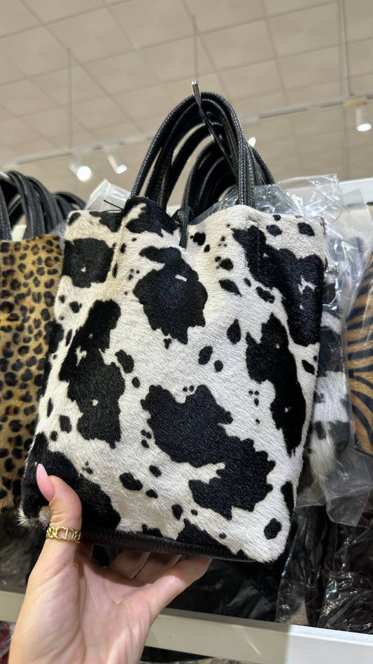 The bag is made of a natural pony