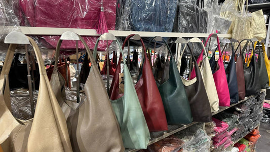 Shopper made of genuine leather