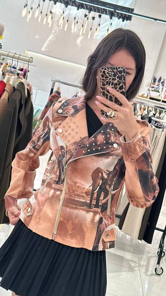 Interesting leather jacket