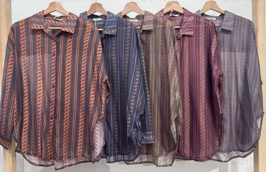 Lyocell Blouse in Autumn Colors