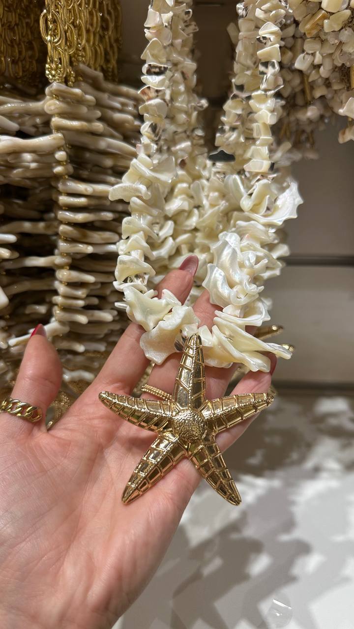 Necklaces in summer and marine themes