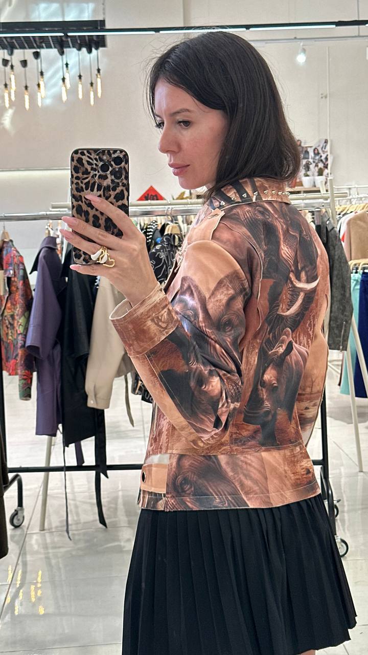 Interesting leather jacket