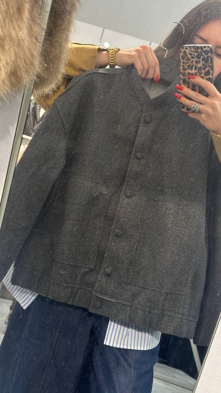 Stylish drape bomber