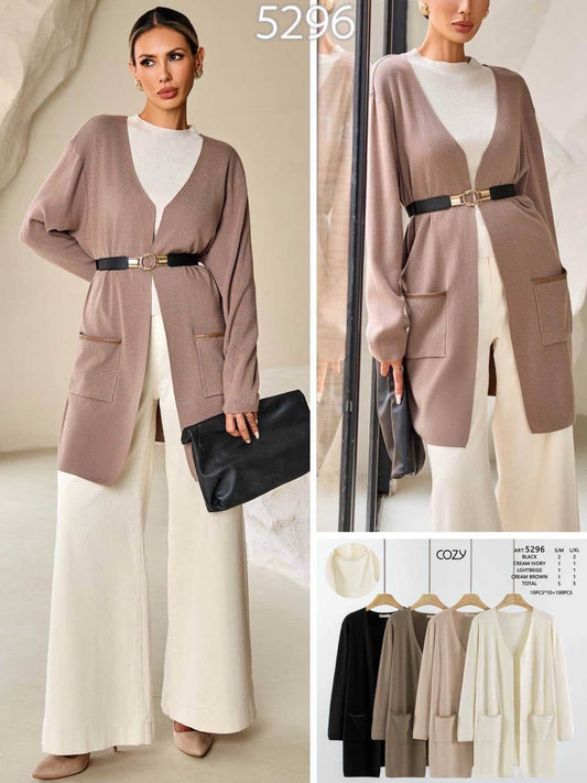 Elongated cardigan