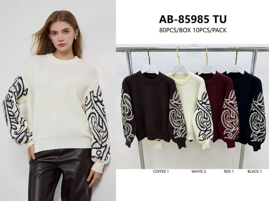 Basic Jumper with Accent Sleeves