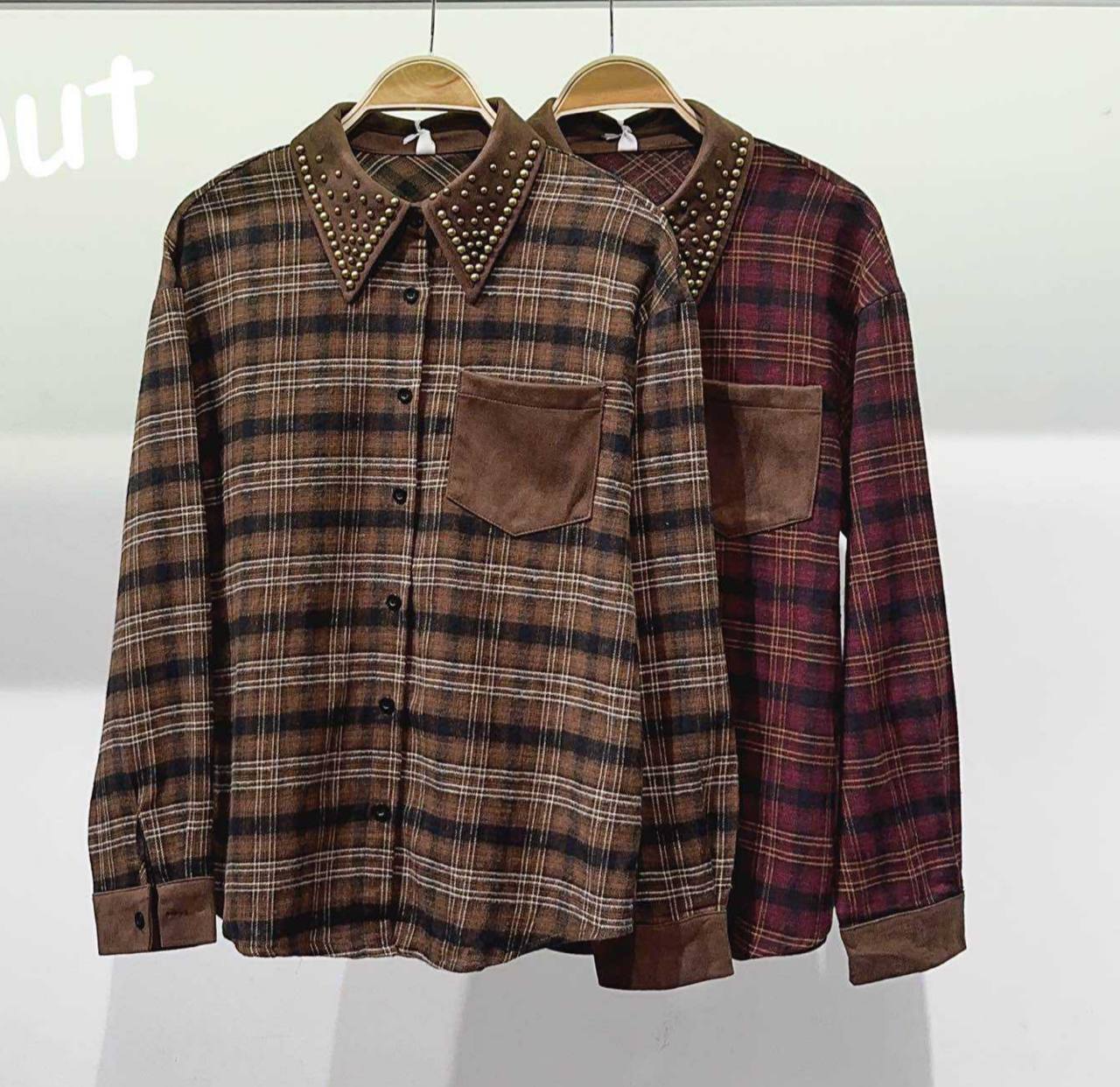 Ecotextile Blouse with Mixed Eco-Suede Inserts