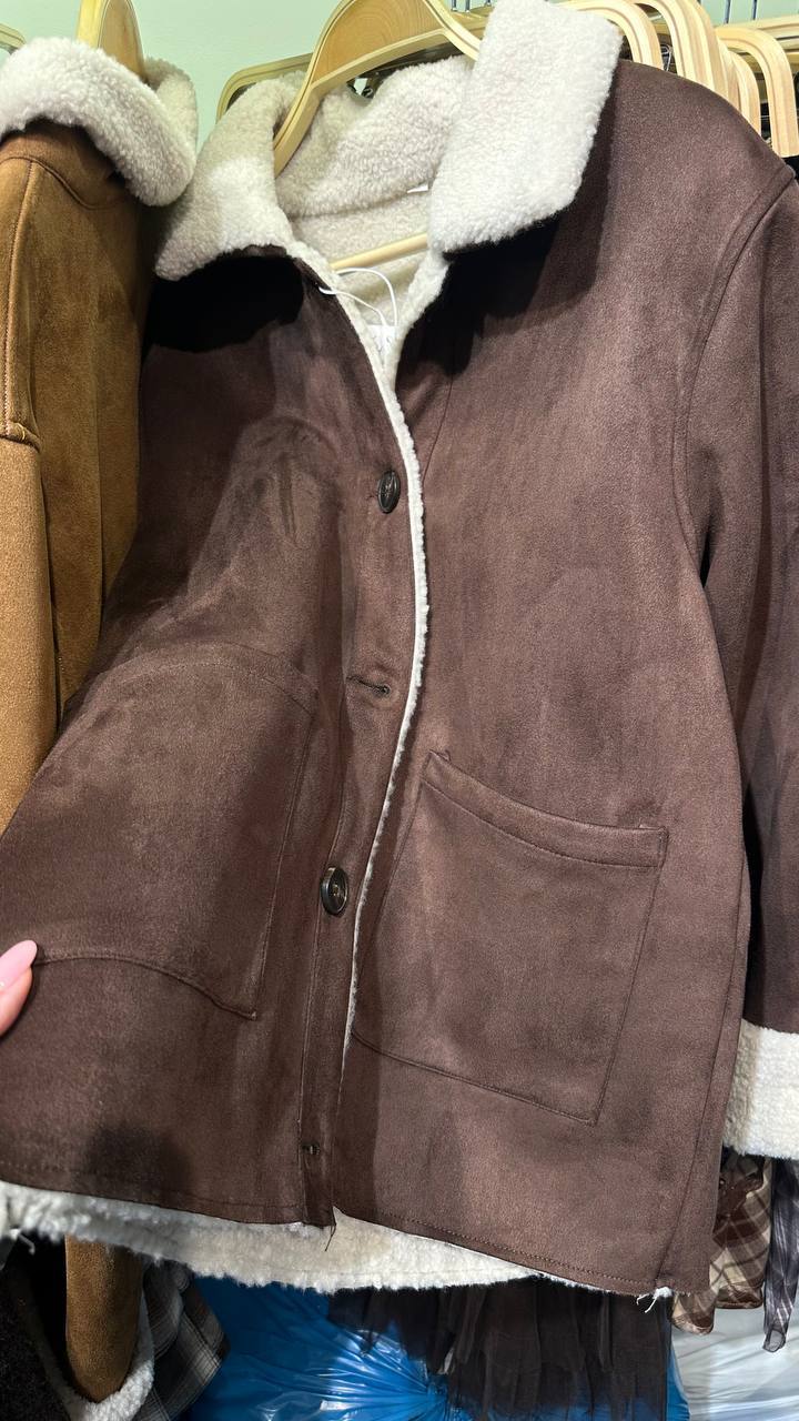 Long Eco-Suede Coat