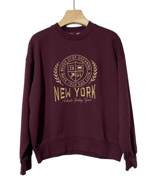 College Style Embroidered Jumper