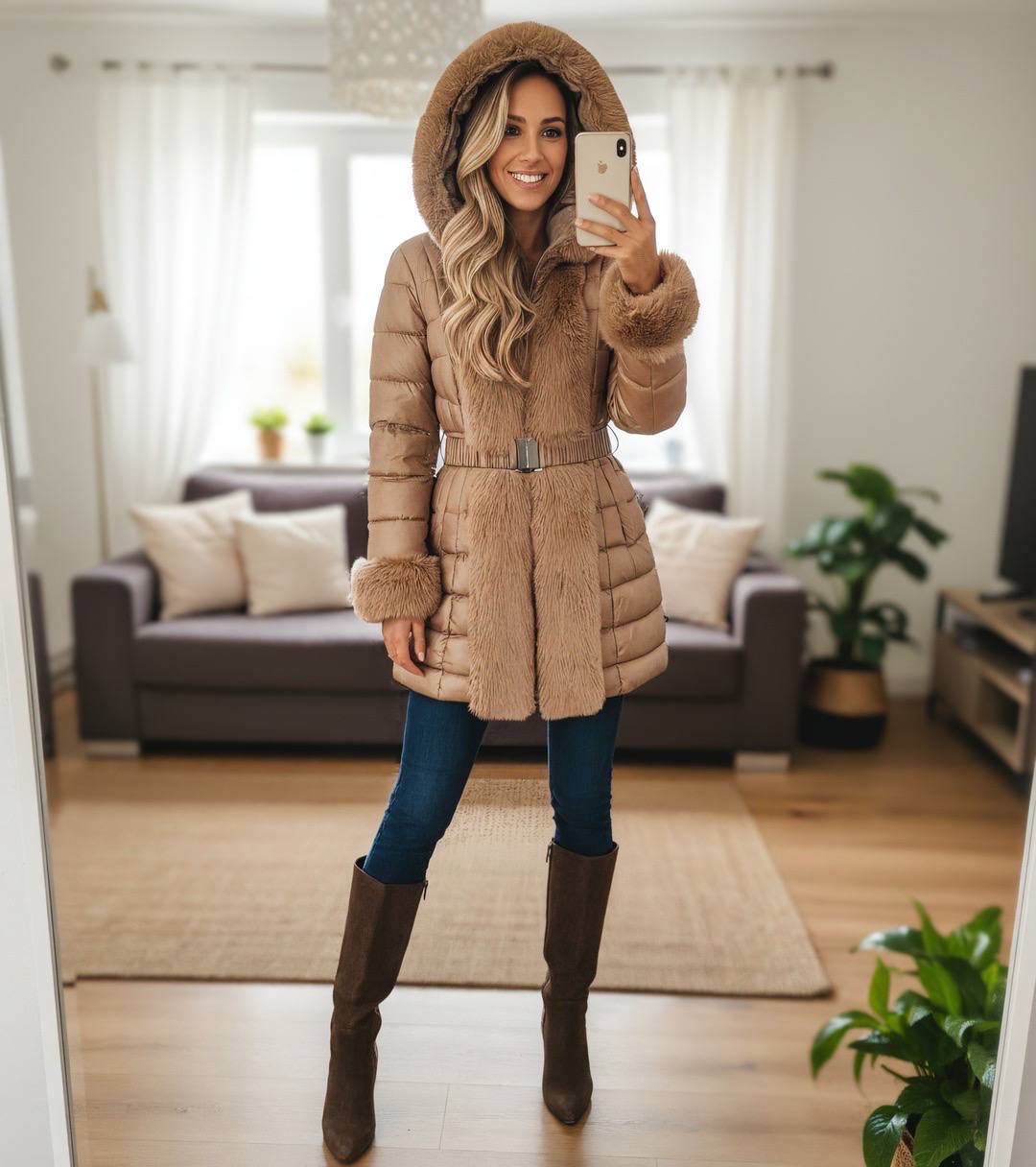 Mid-Length Belted Jacket