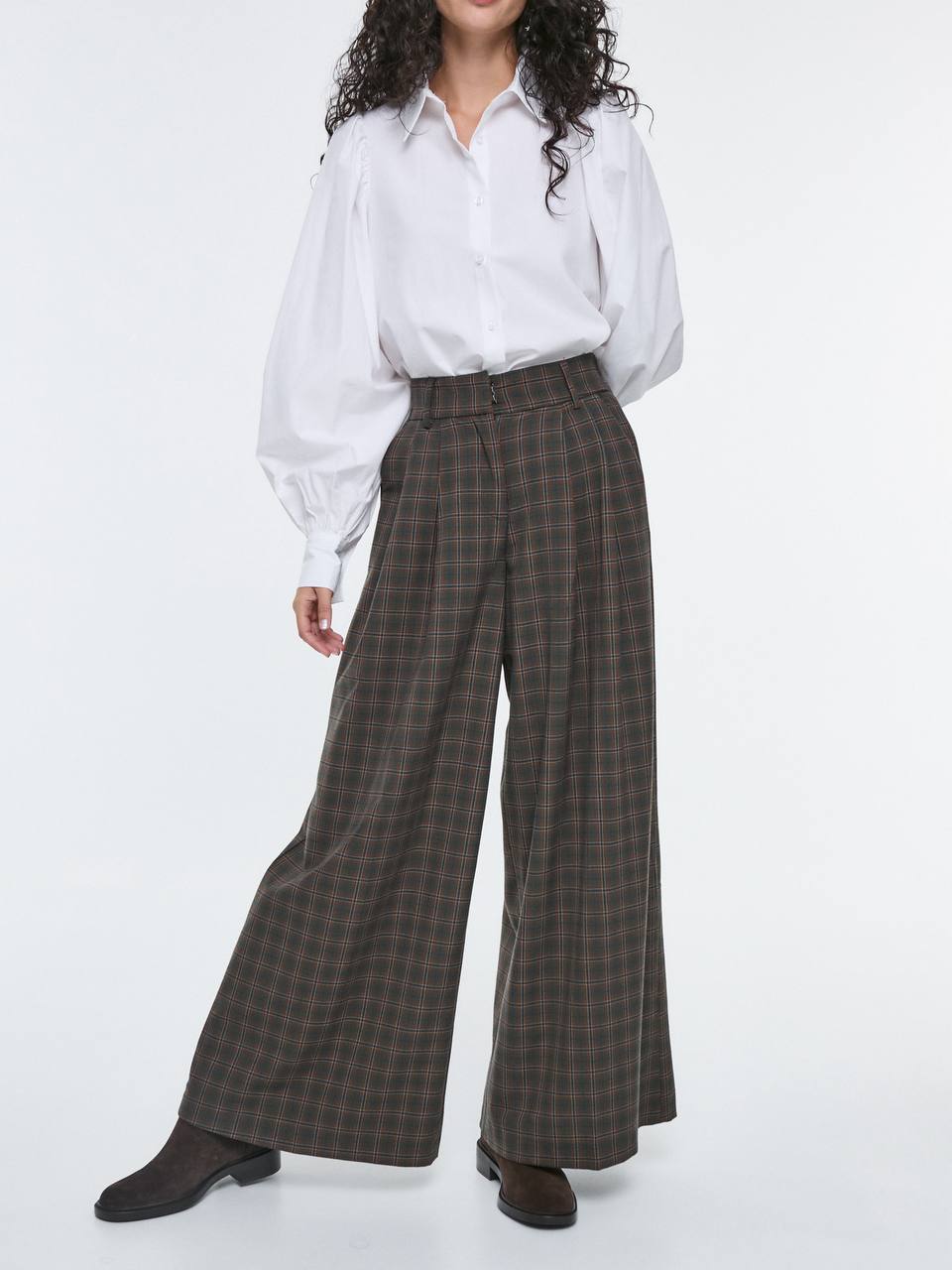 Wide-leg High-waist Trousers