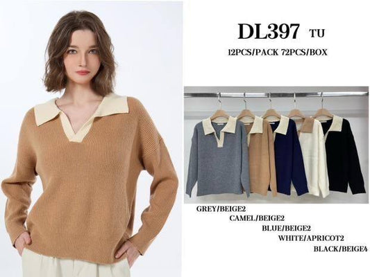 Polo Style Knit Jumper