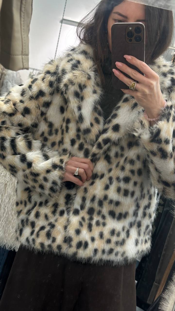 Leopard Medium-Length Coat