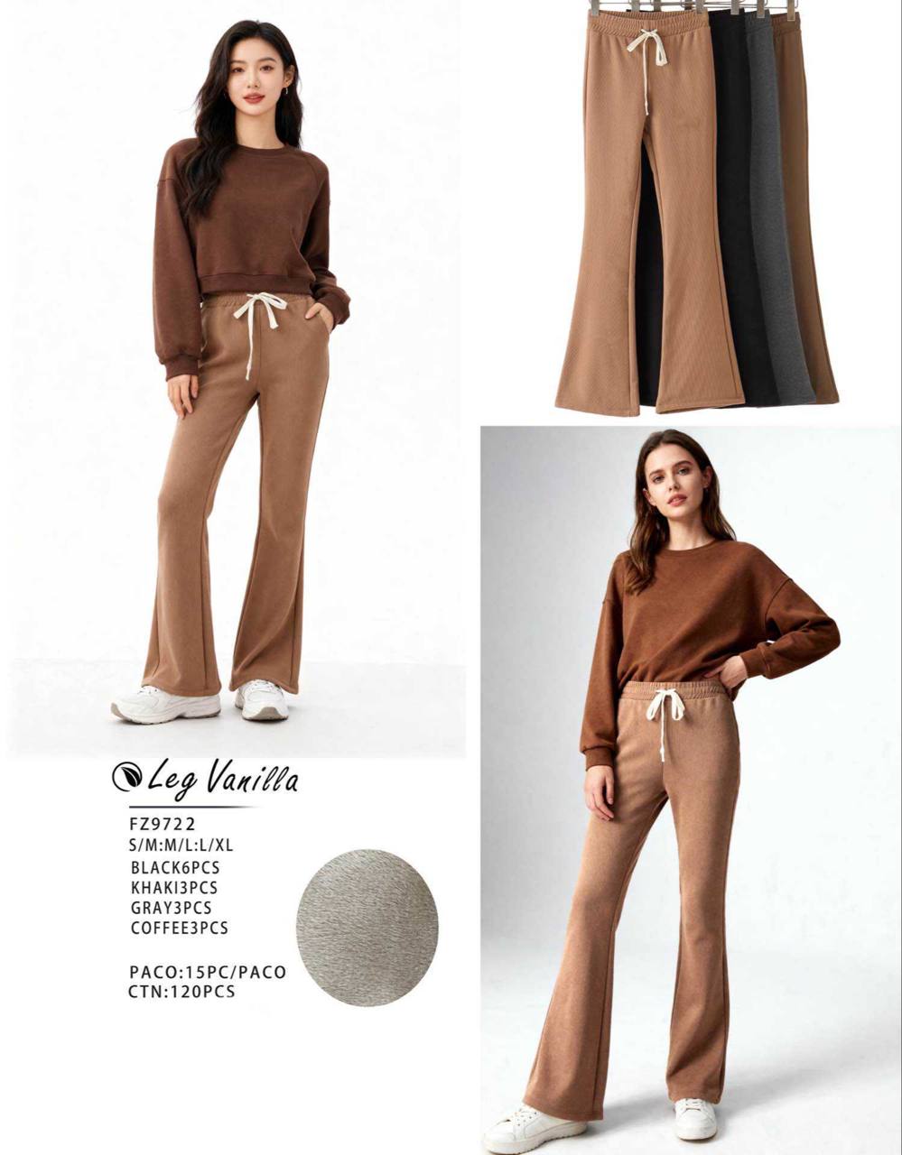 Flared Pants with Fleece