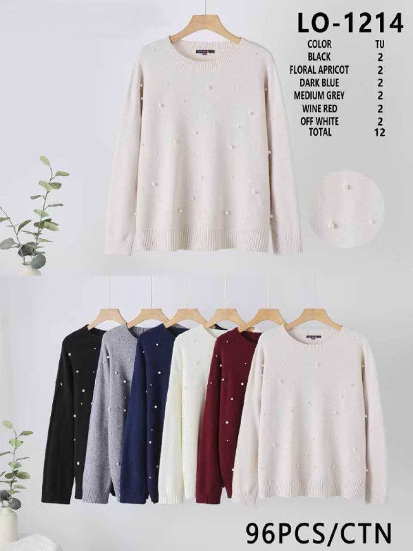 Viscose Jumper with Beads