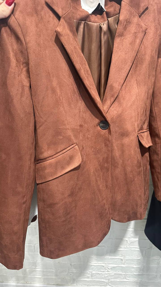 Eco-Suede Jacket in Terracotta