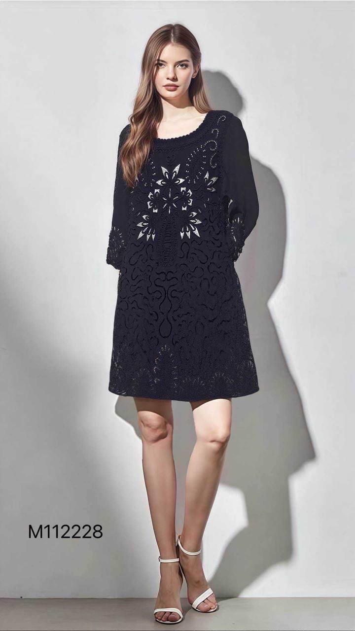 Trapezium-shaped Medium-length Dress