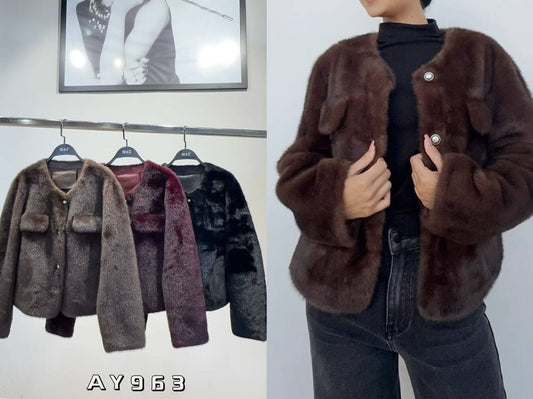 Fur Jacket with Buttons