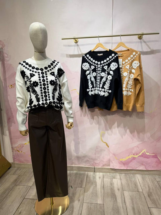 Embroidered Volume Jumper