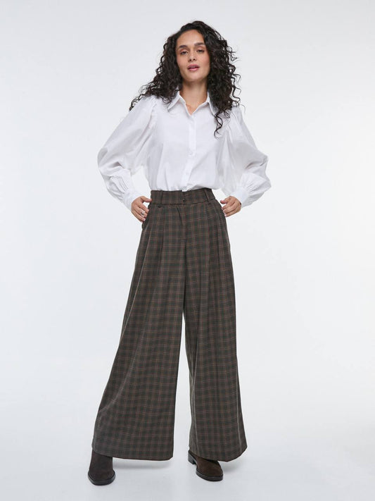 Wide-leg High-waist Trousers