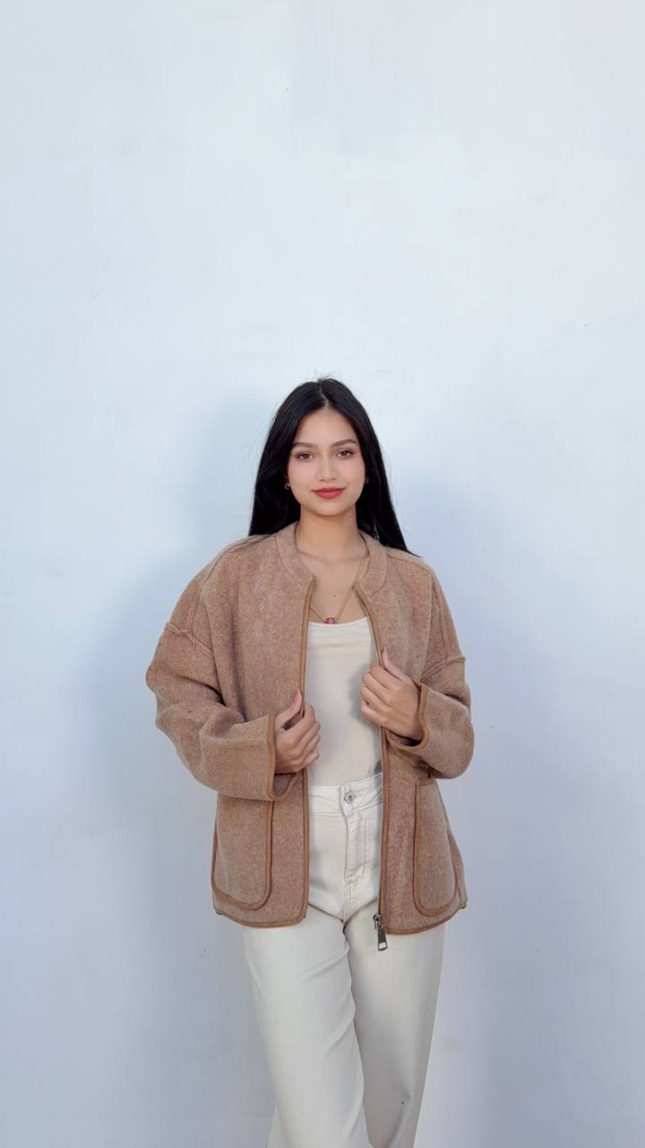 Oversized Zipper Cardigan