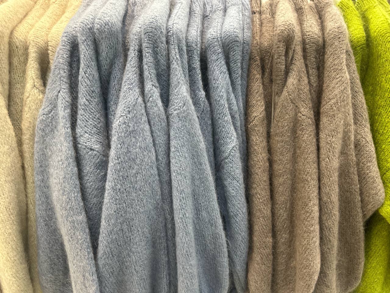 Soft Jumper with Voluminous Elastic Sleeve