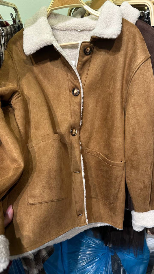 Long Eco-Suede Coat