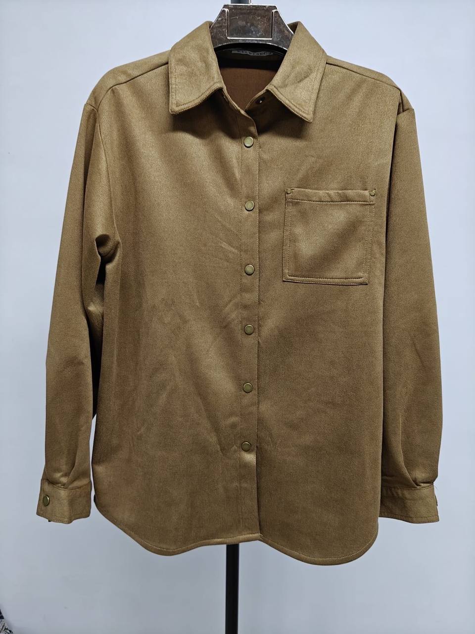 Soft Eco-Suede Shirt with Buttons