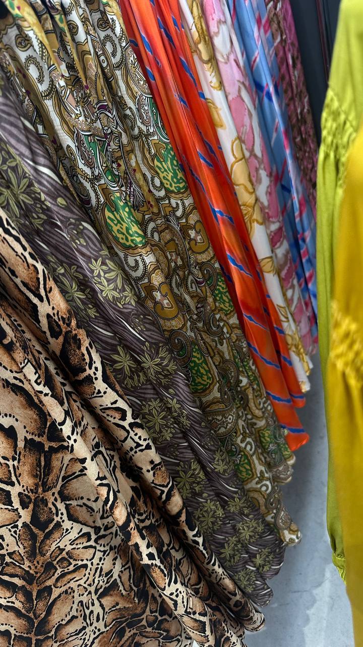 Viscose Silk Midi Skirt