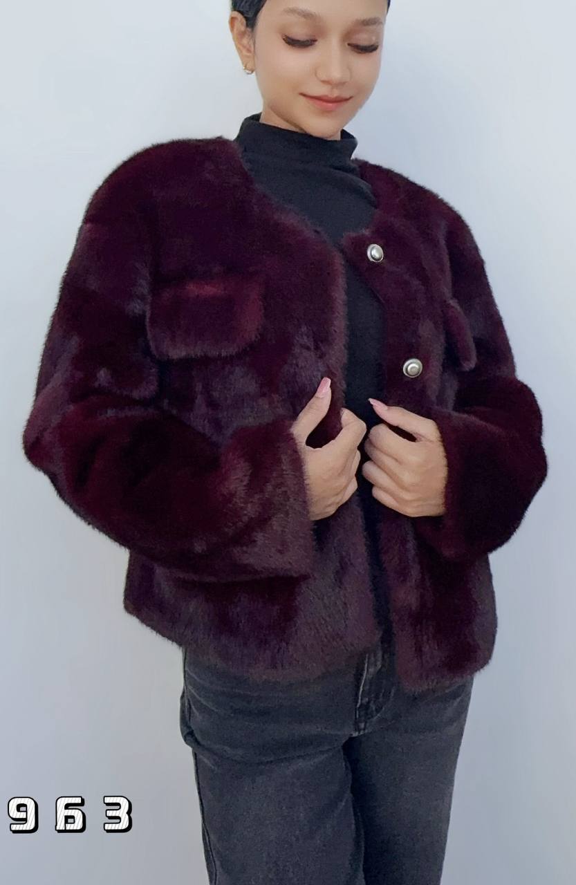 Fur Jacket with Buttons
