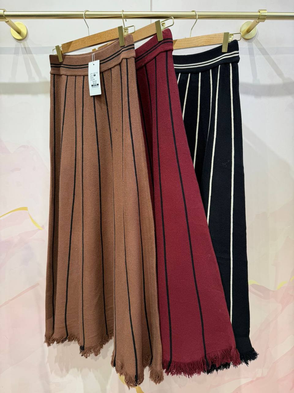 Midi Skirt of Dense Viscose Knitwear