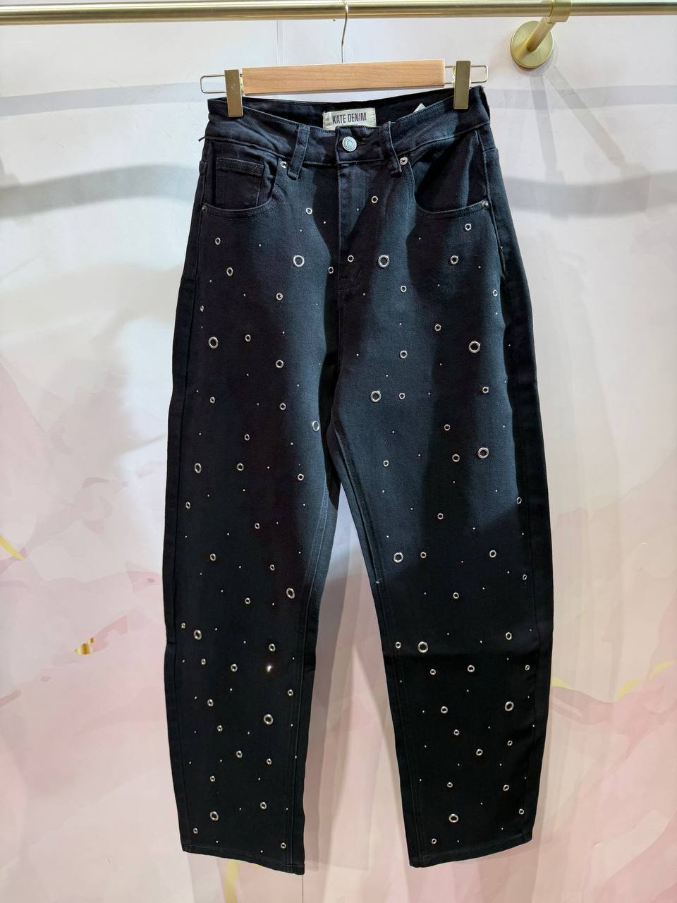 Baggy Jeans with Ring Accents