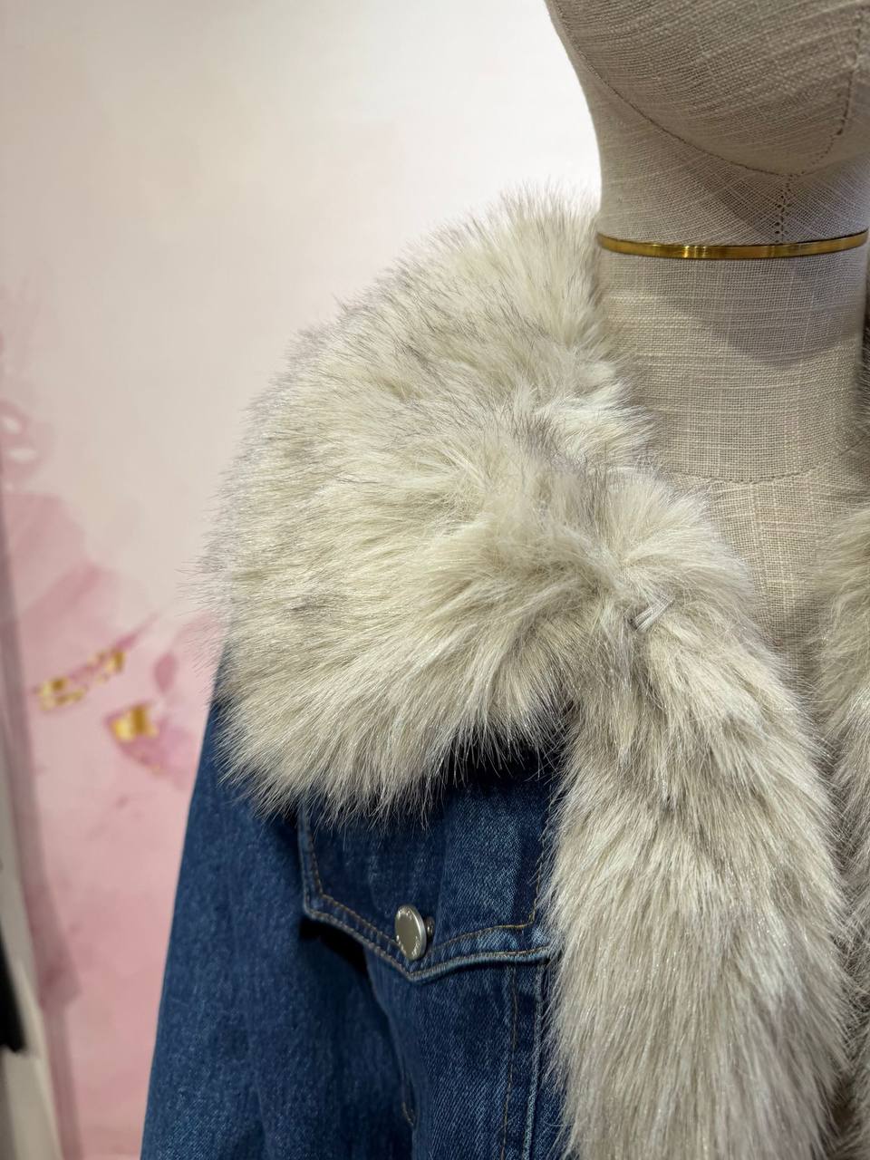 Jeans Jacket with Fur Lining