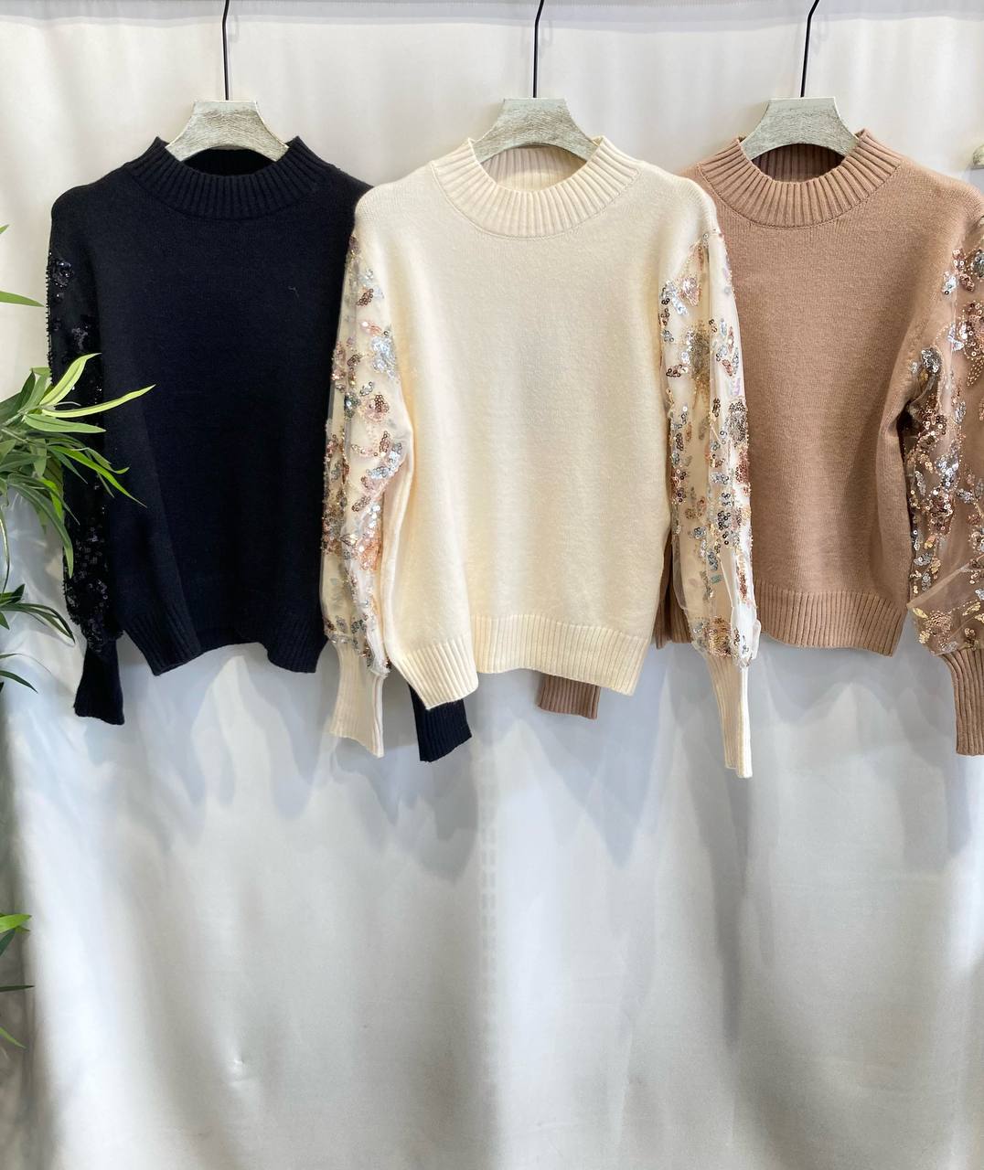 Knit Jumper with Voluminous Sleeves