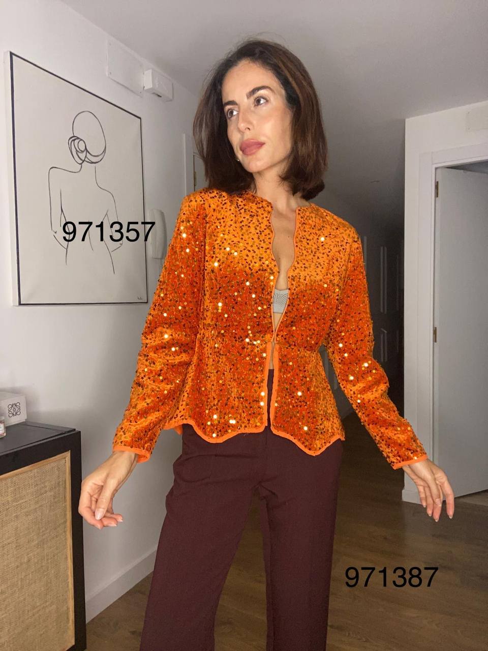 Sequined Velvet Jacket