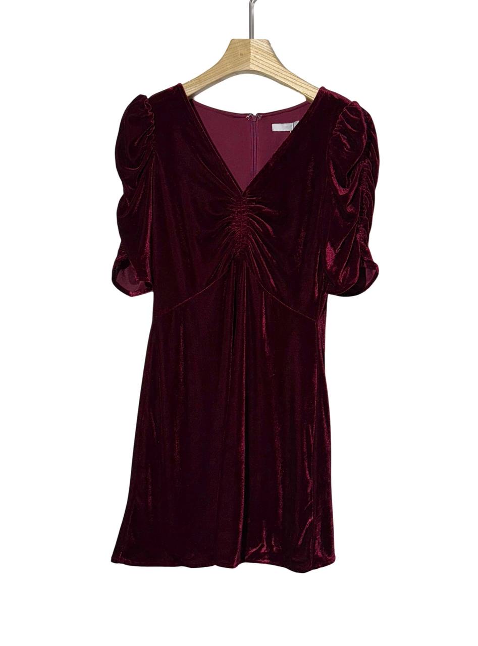 Velvet Dress with V-Neck