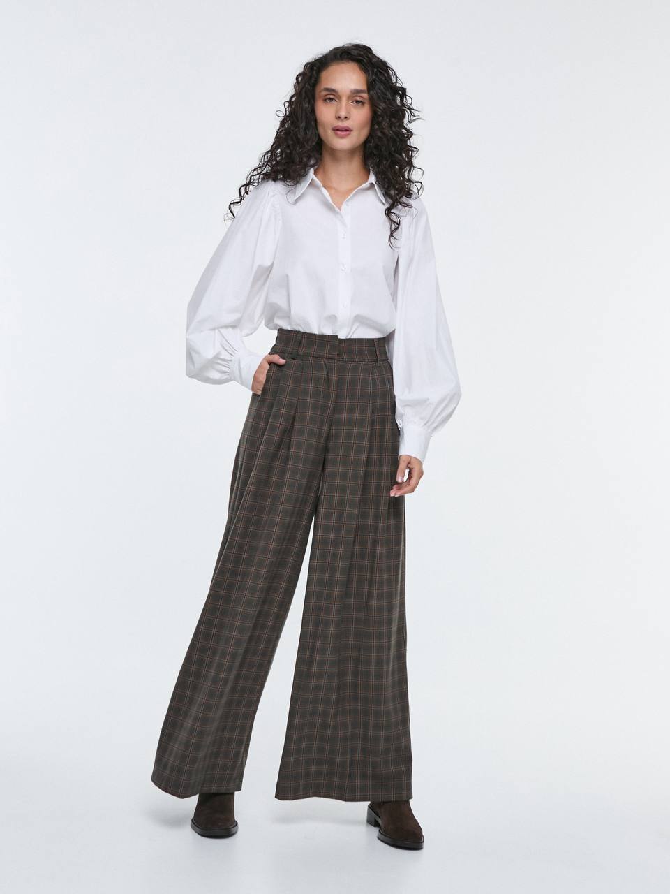 Wide-leg High-waist Trousers